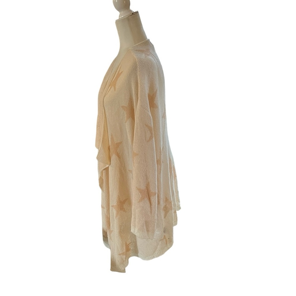 POL Star Open Knit Cardigan Cream Size Medium - Picture 2 of 7